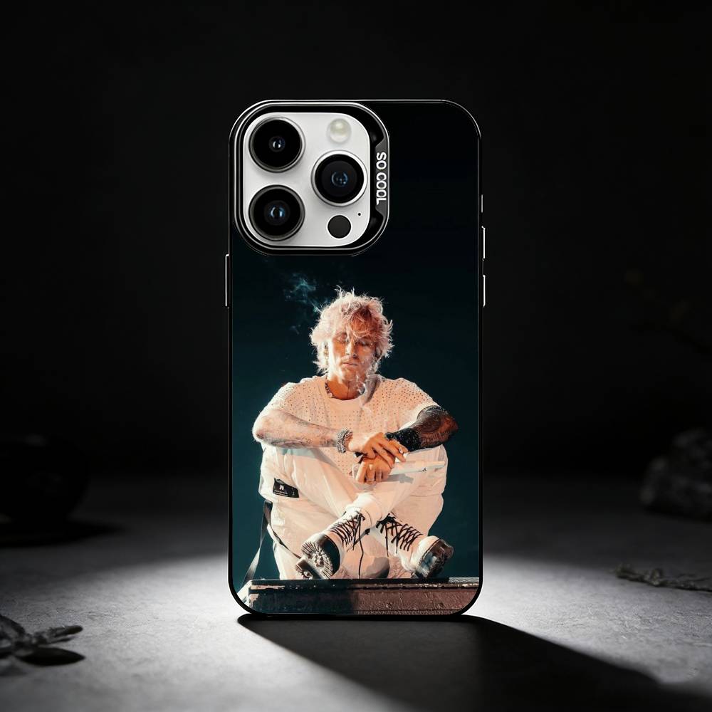 MGK L-Lost Americana Phone Case For iPhone 17,16,15,14,13,12,11 Plus,Pro Max,XS,Colored silver phone case