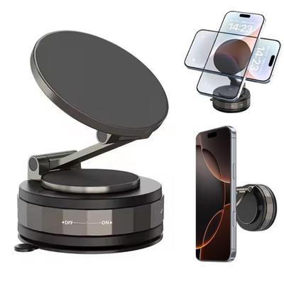 Vacuum Magnetic Suction Car Bracket 360 Degree Rotating Center Console Glue Free Mobile Phone Suction Cup Metal 2025 New Suction