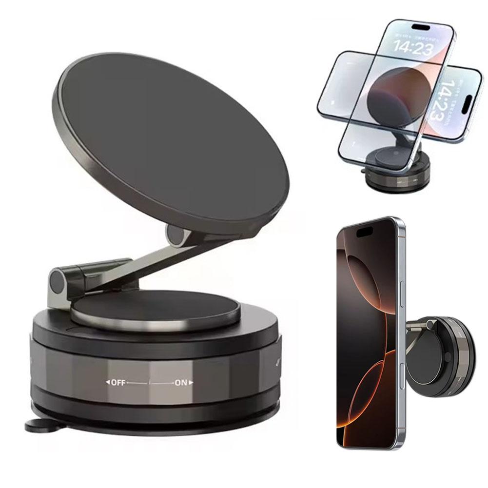 1/2/3PCS Magnetic Car Phone Holder, Vacuum Suction Phone Holder, Broad Compatibility 360 Degree Rotatable Suction Cup Foldable