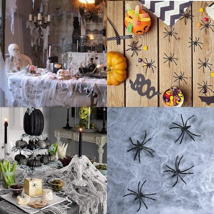 Halloween Decorations - Plastic Spider - 100 PCS - Realistic - Indoor Use