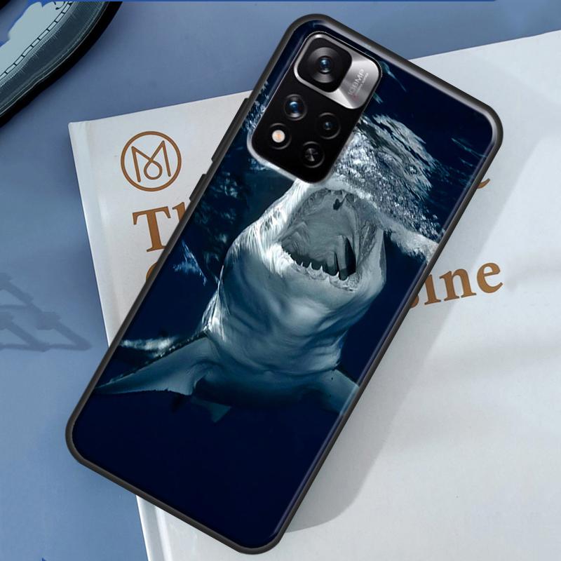 Ferocious Shark Animal Case For Xiaomi Redmi Note 14 13 11 9 10 12 Pro 9S 10S 11S 12S Redmi 10C 12C 13C 14C Cover
