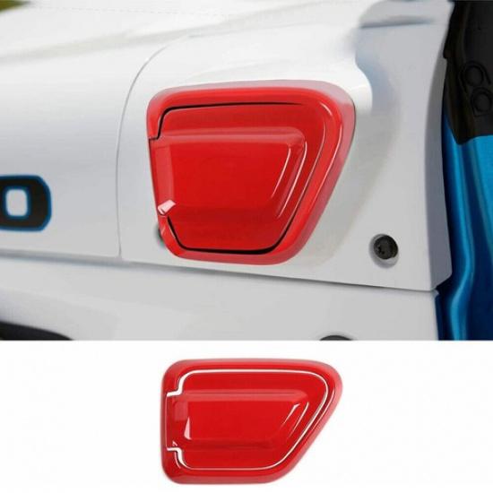 Red Car Charging Decor Cover Trim Frame Bezels For Jeep Wrangler JL JT + 4Xe