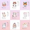 50PCS Cartoon Cute Bread Cat Stickers, Kawaii Japanese Korean Style Cat Head Decals for Girls DIY Decoration