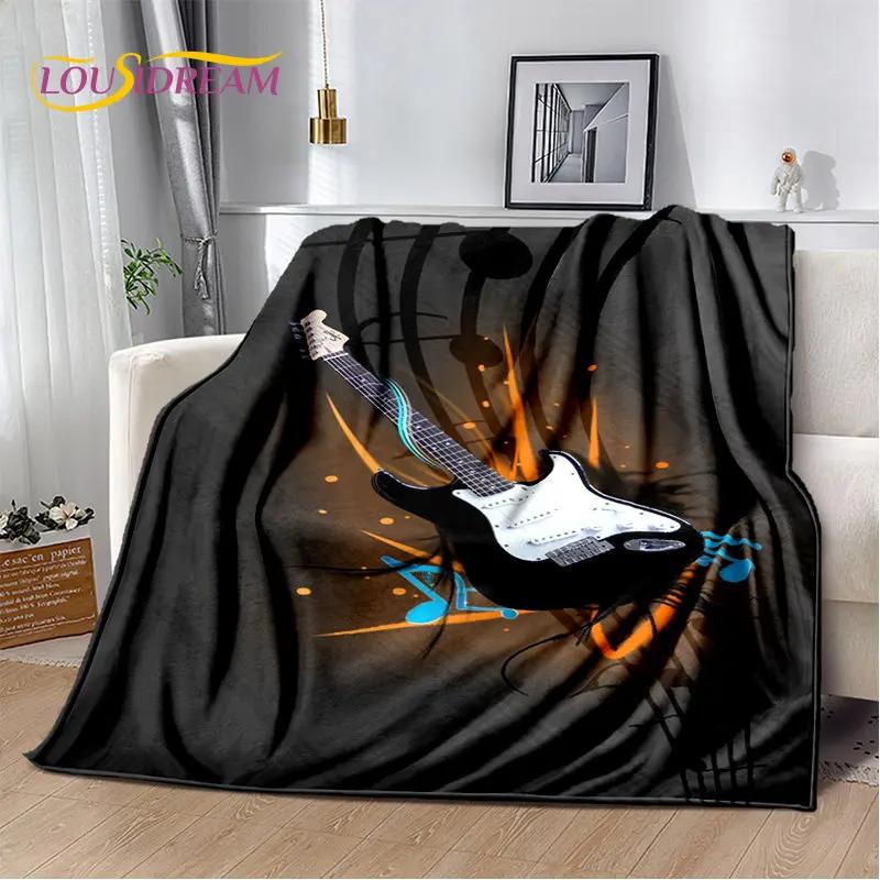 Classical Guitar Electric Guitar Soft Plush Blanket,Flannel Blanket Throw Blanket for Living Room Bedroom Bed Sofa Picnic Cover
