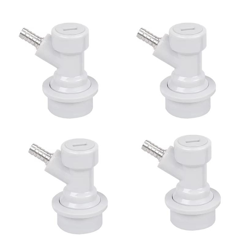 4 Piezas Conector de Bloqueo de Bola, Desconexión de Bloqueo de Bola para Barril de Cerveza, Conectores de Líquido / Gas para Elaboración Casera, Piezas para Barril Corny / Cornelius