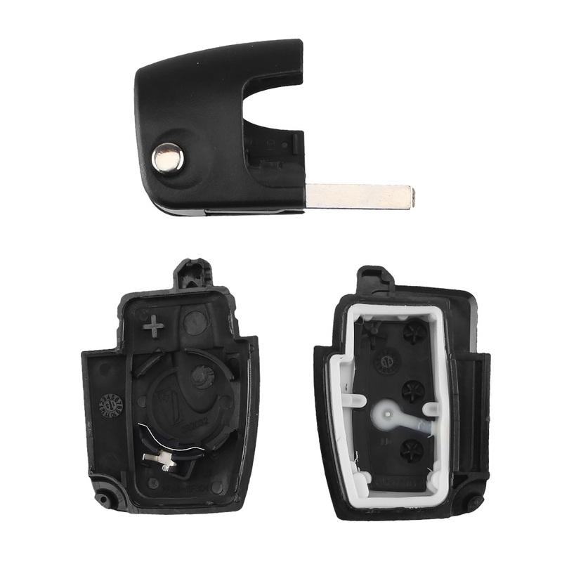 Coque de clé KEYYOU pour Ford Focus Fiesta C Max Ka 3 Boutons Flip Pliante Lame non coupée Télécommande Voiture Clé vierge Étui Housse