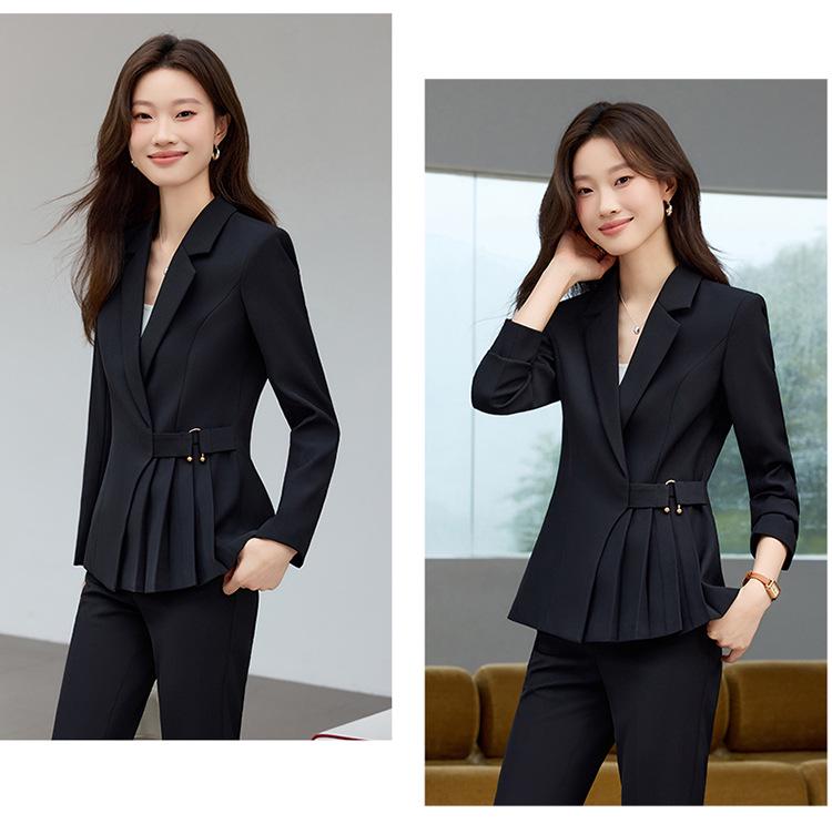 2025 Autumn Apricot Women's Suit Set: Professional Attire for Hotel and Jewelry Store Managers