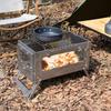 Folding Tent Stove Wood Burning Stove Convenient Storage Easy To Installation Rapid Heating Strong Heat-resistant Burner