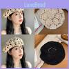 Stylish Embroidered Flower Hollow Beret Hat For Women Summer Versatile Thin Design