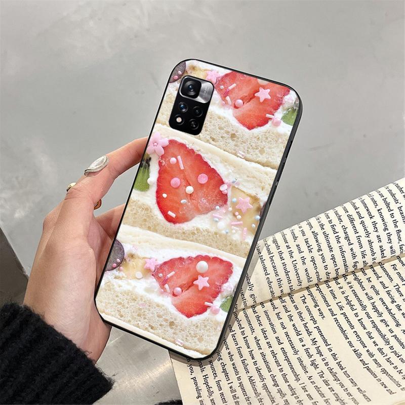Phone Case For Xiaomi Poco C71 15T 14T Pro Redmi Note 15 14 14 13 Pro Redmi A5 15C 13C Strawberry Cat Cartoon