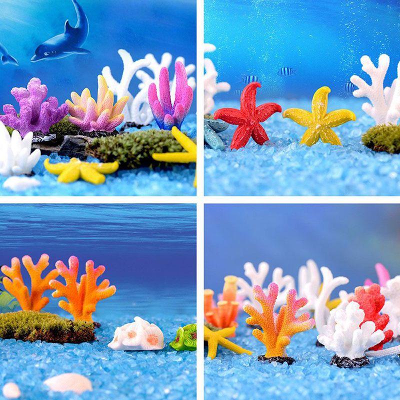Colorful Resin Coral Ornament For Aquariums And Fish Tanks