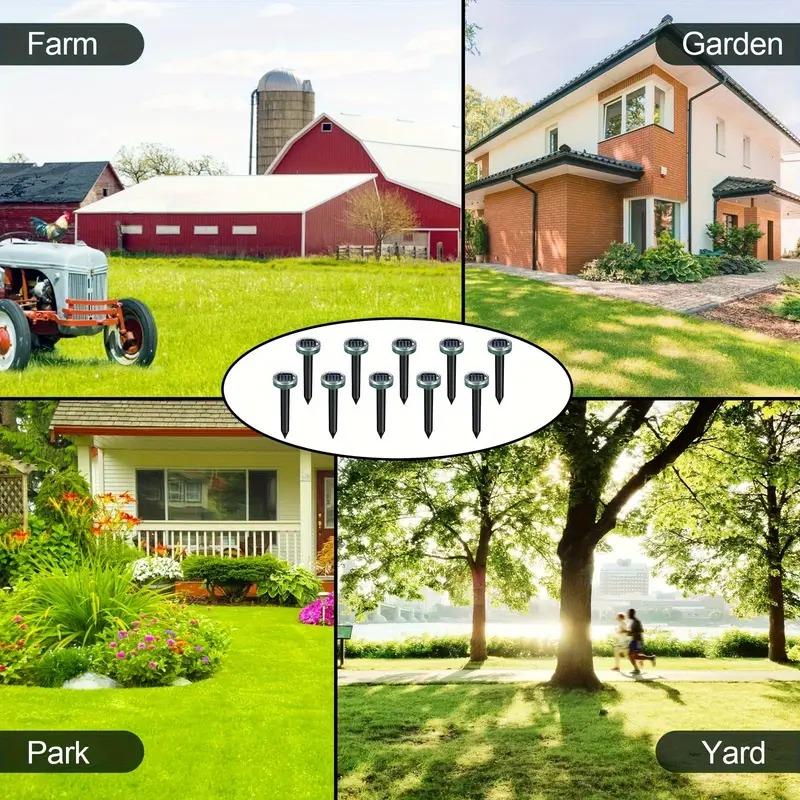 4 Rat Repellents Solar Rat Repellent Technology Repels Snakes, Moles and Gophers for Outdoor Lawns, Gardens and Farms