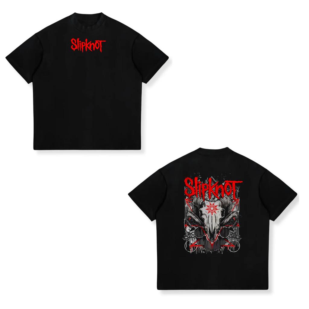 Slipknot Prepare for Hell Album Poster Graphic Print Tshirt Unisex Women Loose Casual Oversized Short Sleeved Street Hip Hop Tees