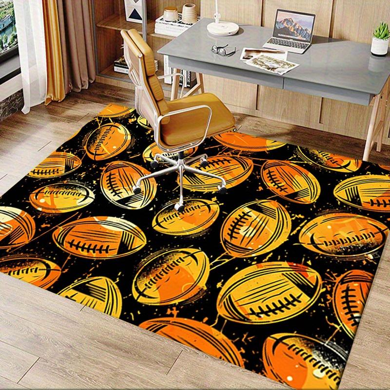 Office Carpet: Football Patterned Sofa Rug for Chair Protection