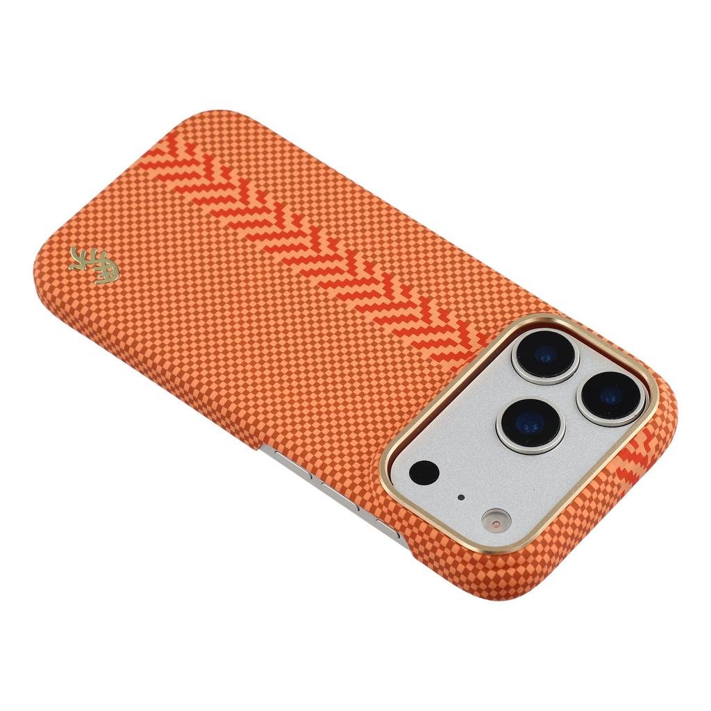 X-LEVEL For iPhone 17 Pro Max Case Compatible with MagSafe Lacquered "Horse" Character Carbon Nanofiber PC Phone Cover