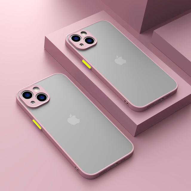 Ütésálló Armor matt tok Iphone 13 12 11 Pro Max Xr Xs Max 7 Plus 13pro 11 14 luxus szilikon lökhárító átlátszó kemény PC burkolathoz