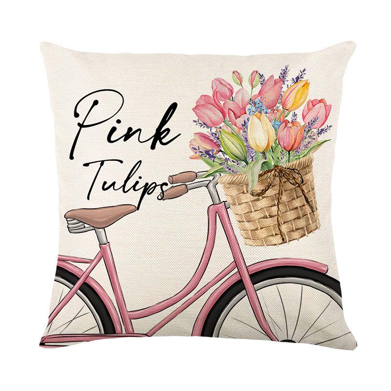 New Spring Series Pillow Cover Living Room Sofa Decorative Cushion Cover Letter Printed Polyester Cushion