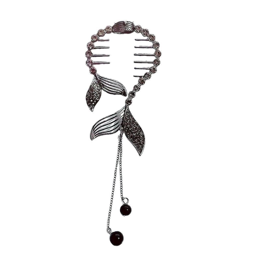 

Заколка-кисточка, зажим для фиксации головы пучка, пряжка для пучка One Size