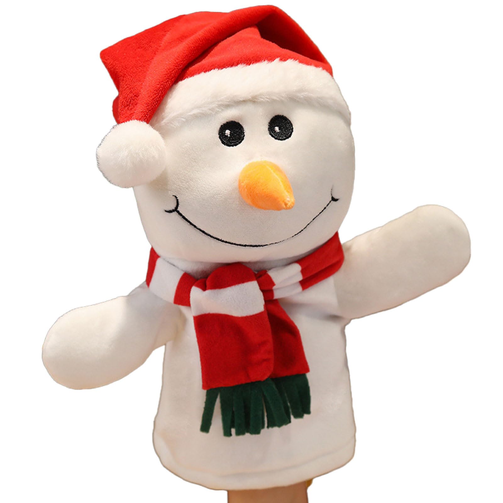 

morytrade Puppet Doll with Moving Mouth Christmas Stuffed Toy Hand Puppet (Snowman)