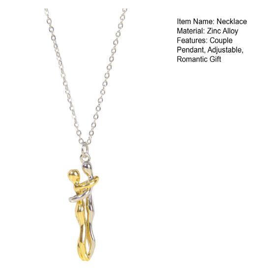 Náhrdelník s objetím pro pár Objetí Ženy A Muži Přívěsek Náhrdelník Symbol Lásky Šperk Dárek k Valentýnu Výročí pro Něj Ni