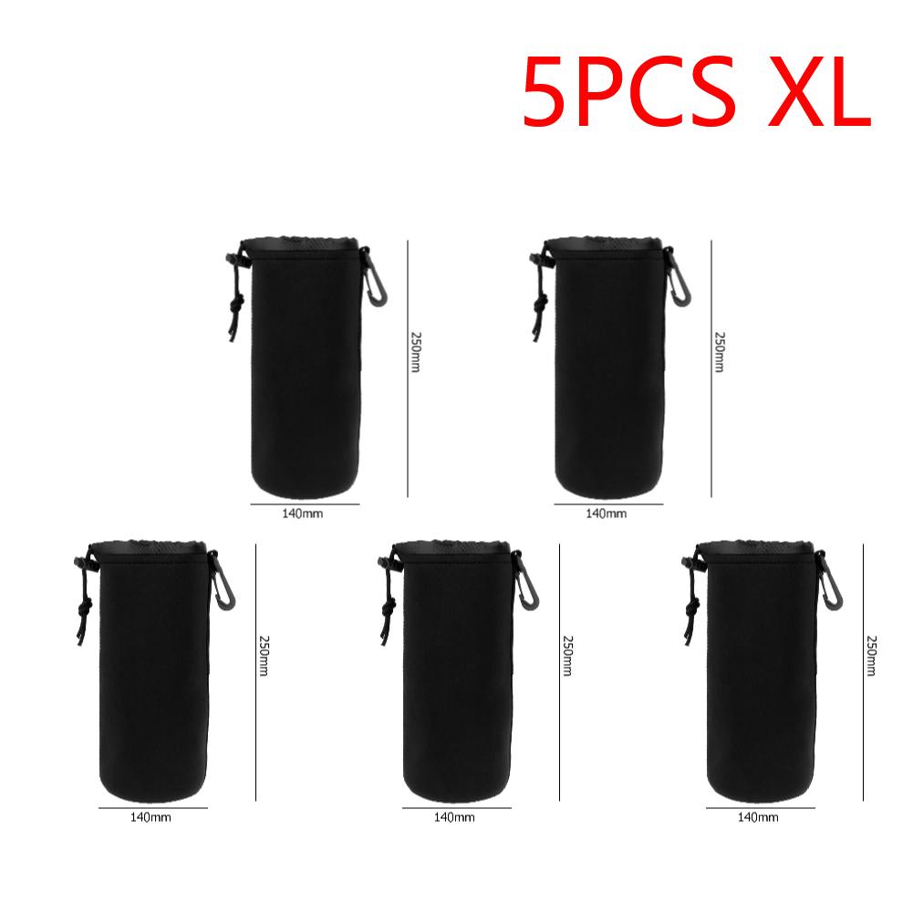Camera Lens Bag Waterproof Soft Neoprene Camera Lens Pouch Bag Drawstring Protector Case with S M L XL Size