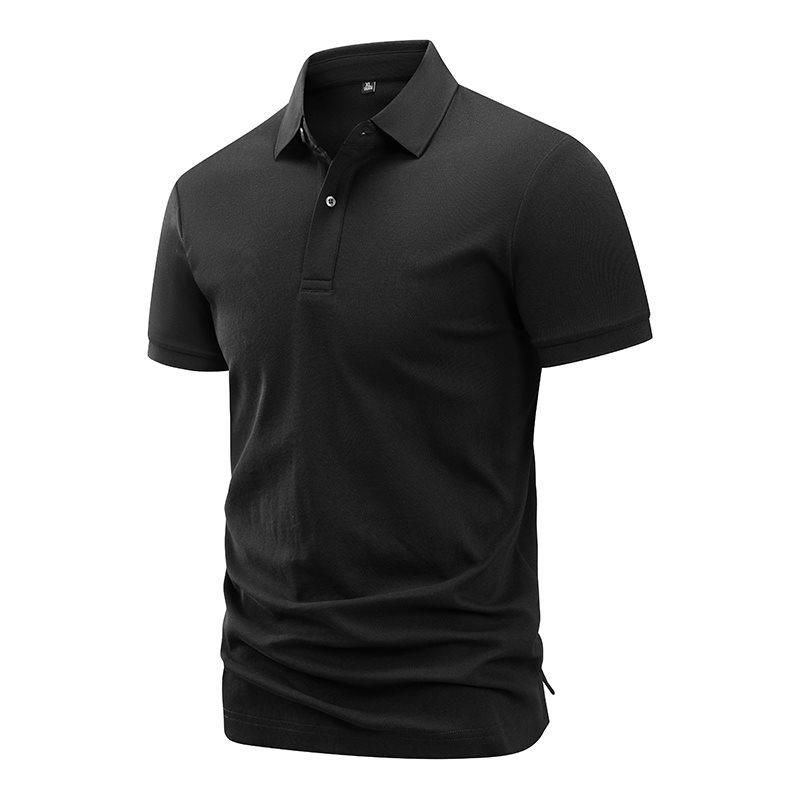 

Summer 2026 Men s Short Sleeve Solid Polo Shirt: Simple Business Casual Lapel T-shirt XL