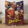 DuckTales Cartoon Flannel Blanket - Ultra-Soft, Cozy, and Comfortable for Sofa, Bedroom, Camping, and Travel - Four-Season Versatility, Vibr