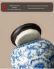Portable Small Ceramic Tea Canister - Moisture-Proof & Sealed for Freshness, Chinese Style