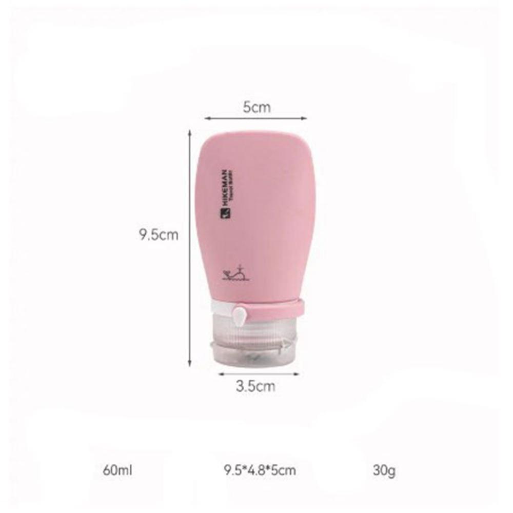 Portable Cosmetics Camping Trip Split Bottle 60ml Plastic Travel Refillable Silicone Bottle Kit Leak Proof Refillable Bottle