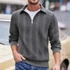 Men's Casual Half-Zip Pullover Hoodie with Lapel - 2025 Spring/Autumn Style