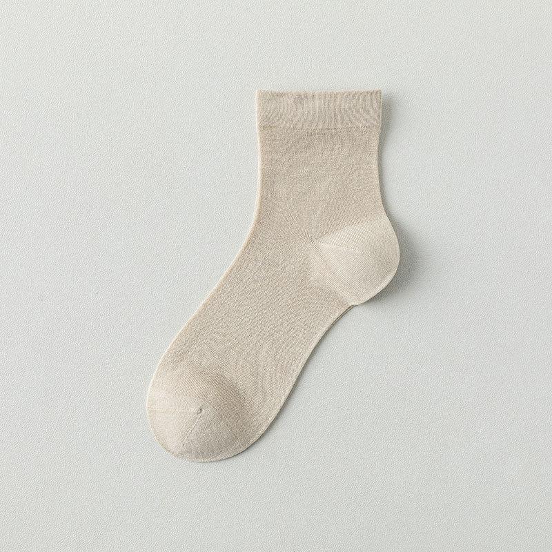 Female Summer Thin Cool Breathable Antibacterial Deodorant Boneless Moon Socks