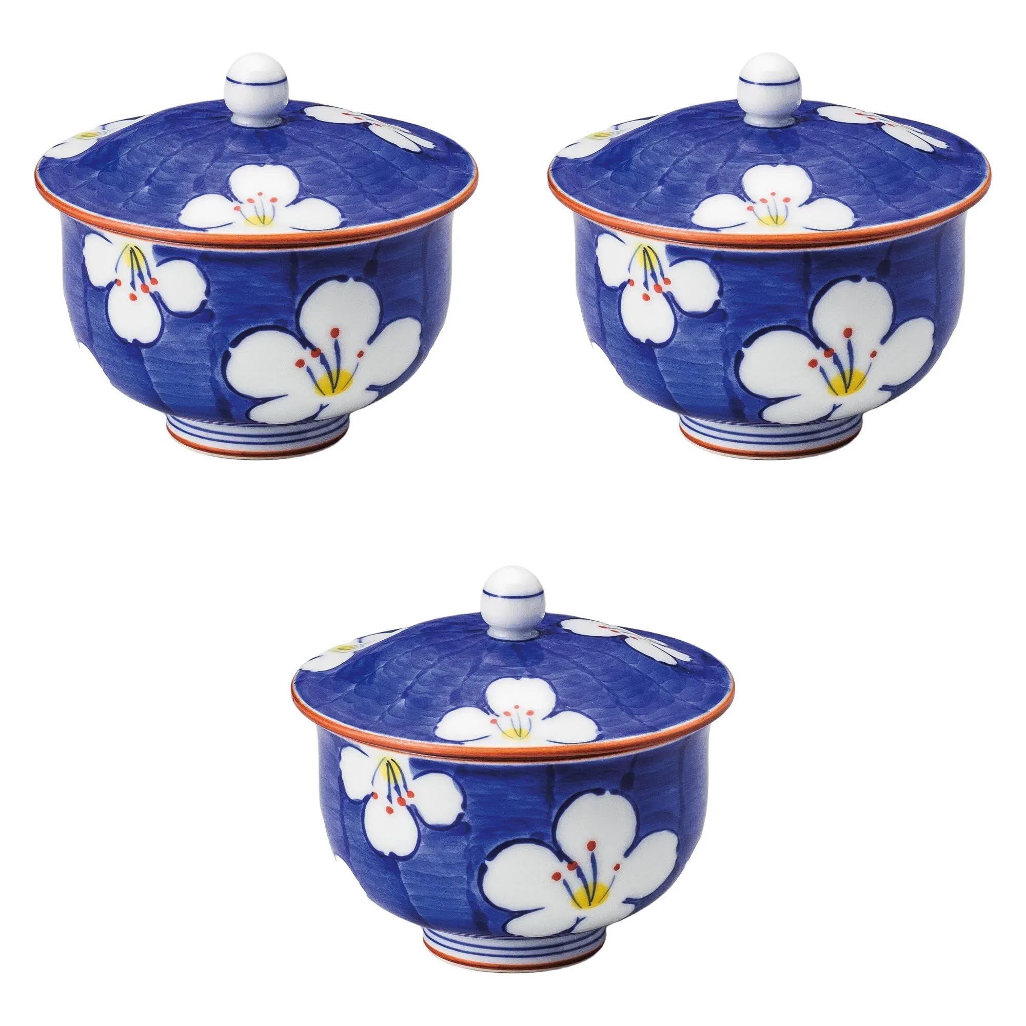 

Набор из 3 чайников с крышкой Hanamiya Sencha Arita Ware Setomonohonpo с крышкой [9×8 см] (170 куб.см)] (Арита Уэр)