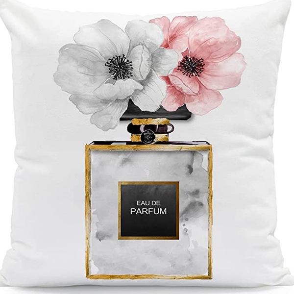 Perfume Bottle Pillow Cover Fashion Women'S Pet Home Sofa Car Ornament French Cushion Cover Premium Durable Quality