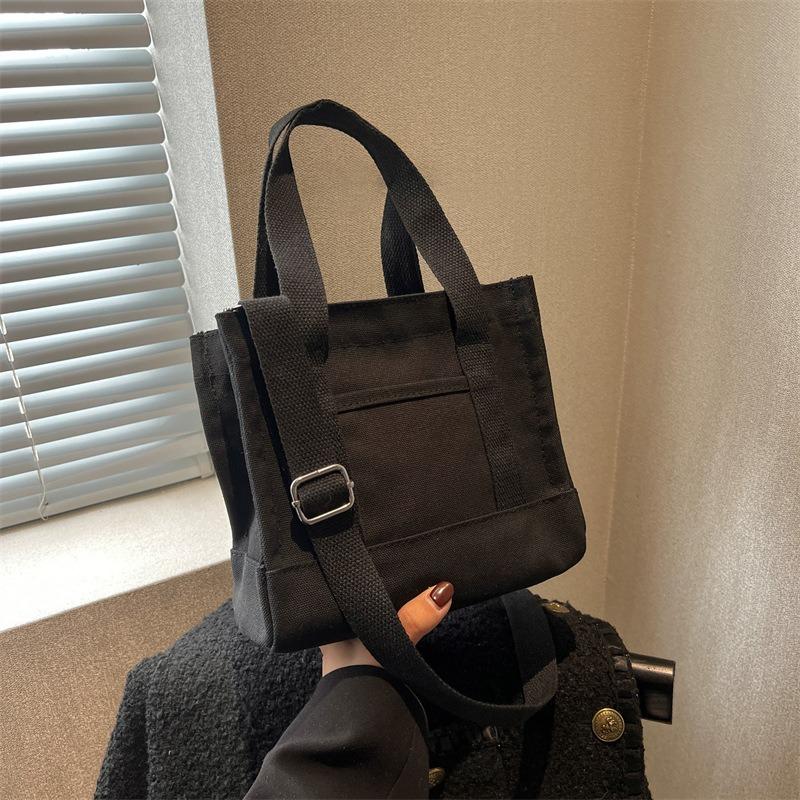Popular New Canvas Bag Casual Simple Portable Messenger Bag Women's Shopping Shoulder Bag