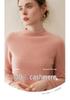 Women's Pure Cashmere Half-High Neck Sweater, Solid Color, Loose Long Sleeves, Autumn/Winter Collection.