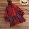 ZANZEA Women Plaid Printed Casual O-neck Half Sleeve Blouse