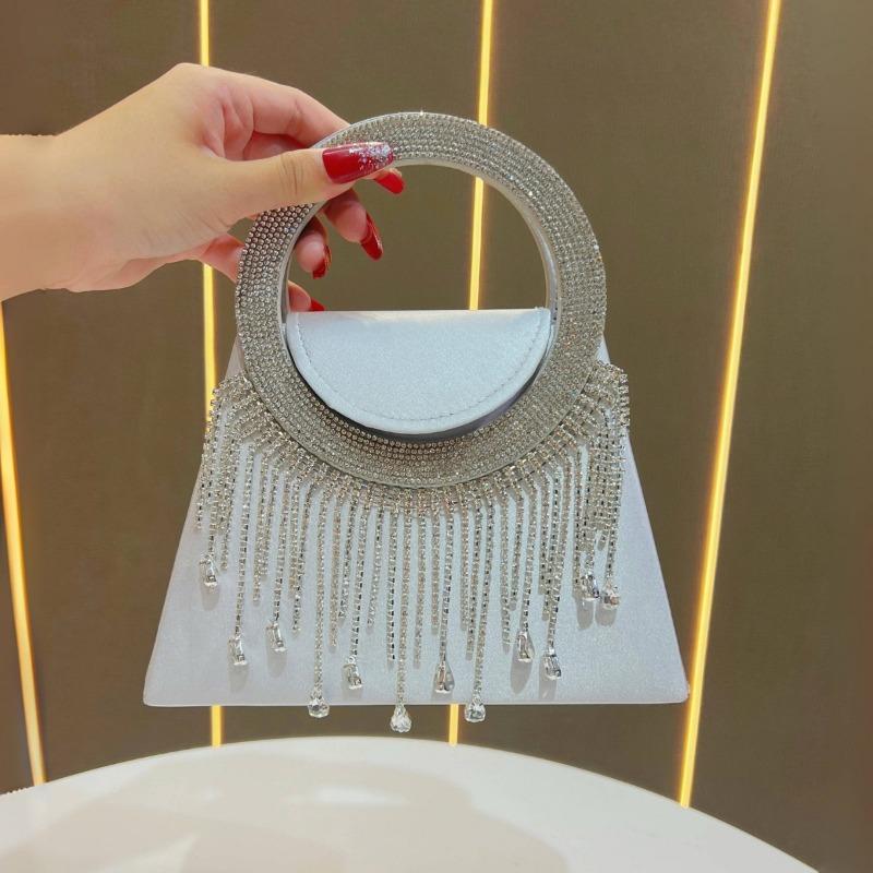Elegant Diamond-encrusted Ladies' Evening Bag, Fashionable Crossbody Bag, High-end Clutch, Handbag
