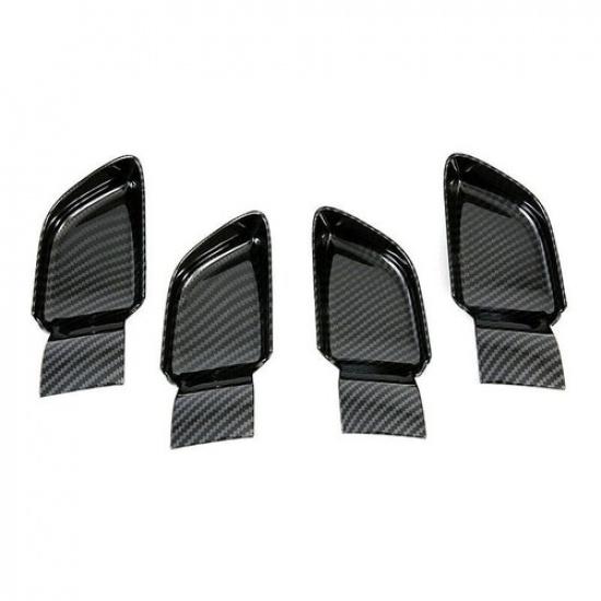 Carbon Fiber Inner Door Handle Bowl Cover trim 4* for HYUNDAI Sonata -