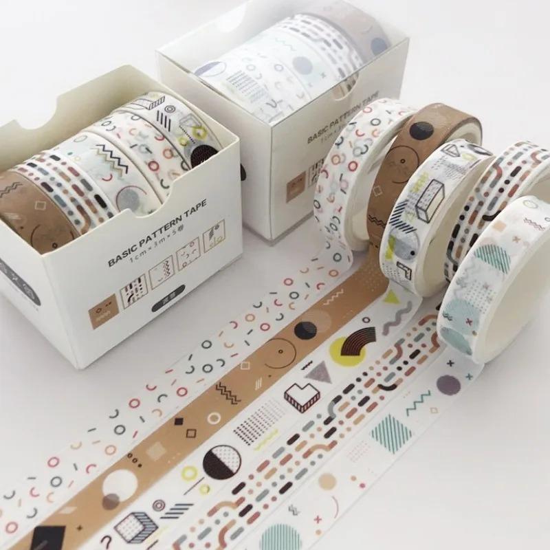 7 Styles Creative Basic Style and Minimalist Style Washi Tape Creative Magazine DIY Decorative Tape Gift Decorative Tape