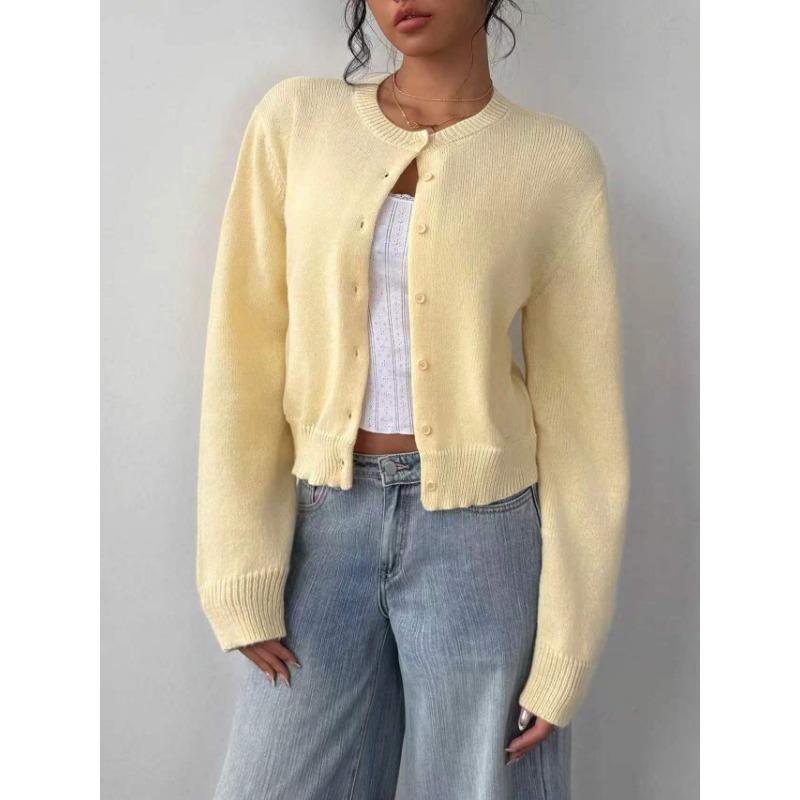 Women S Short Loose Solid Knit Cardigan Casual Sweater Coat