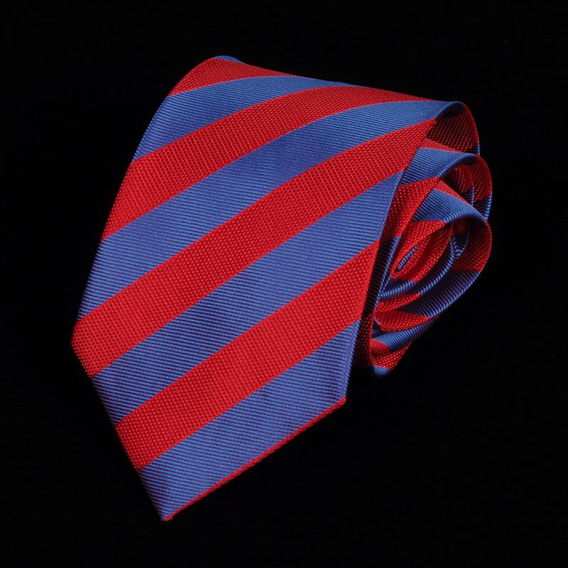 

Мужской формальный галстук 8 см в черно-синюю полоску и в горошек