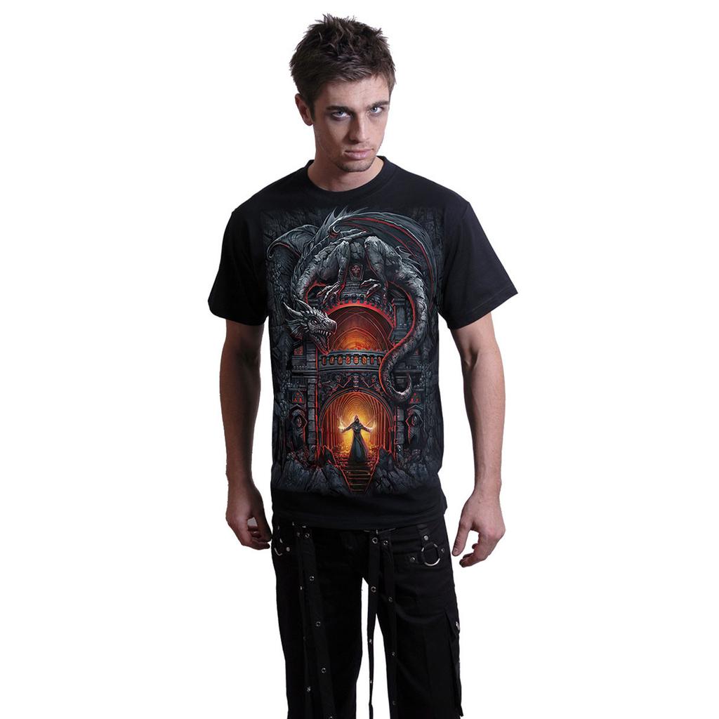 Spiral Direct Unisex Adult DragonÂ´s Lair Back Print T-Shirt