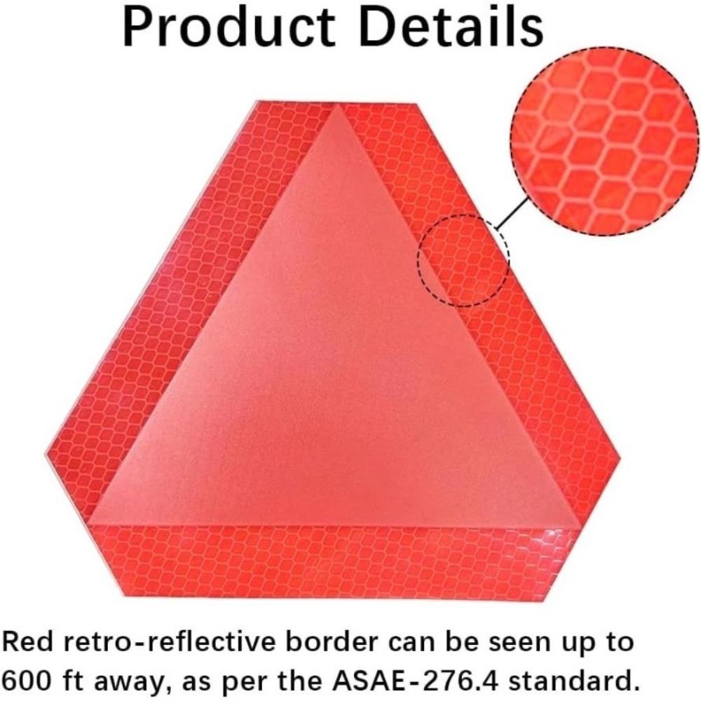 Bilvarselmerke Rødt Reflekterende Varseltrekant Bil Sikkerhetsskilt Vanntett Klistremerke for Kjøretøy Nødvarsel & Dekorasjon