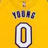 Adidas X NBA Collaboration Lakers Nick Young 0 Home V-Neck Fashion Soft Sleeveless Basketball Jersey Unisex Jerseys 7470A-329-K95070