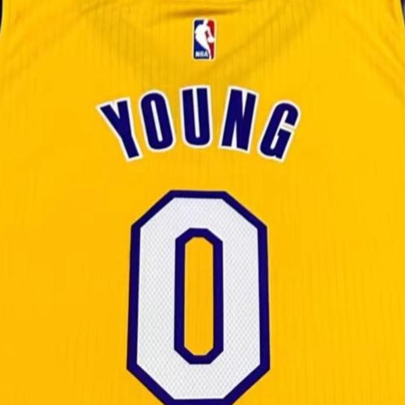 Adidas X NBA Collaboration Lakers Nick Young 0 Home V-Neck Fashion Soft Sleeveless Basketball Jersey Unisex Jerseys 7470A-329-K95070