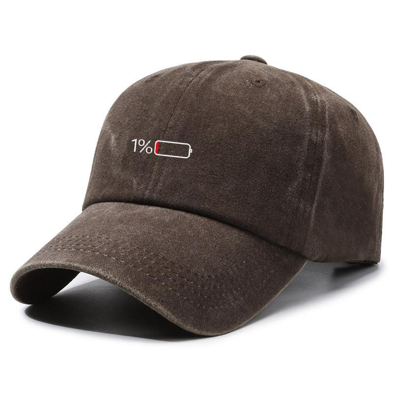 Vintage Wash Cotton Baseball Cap With Curved Brim For Casual Style And Sun Protection