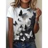 3D Printed Insect Summer Fashion Women's T-shirt Breathable and Trendy Versatile
