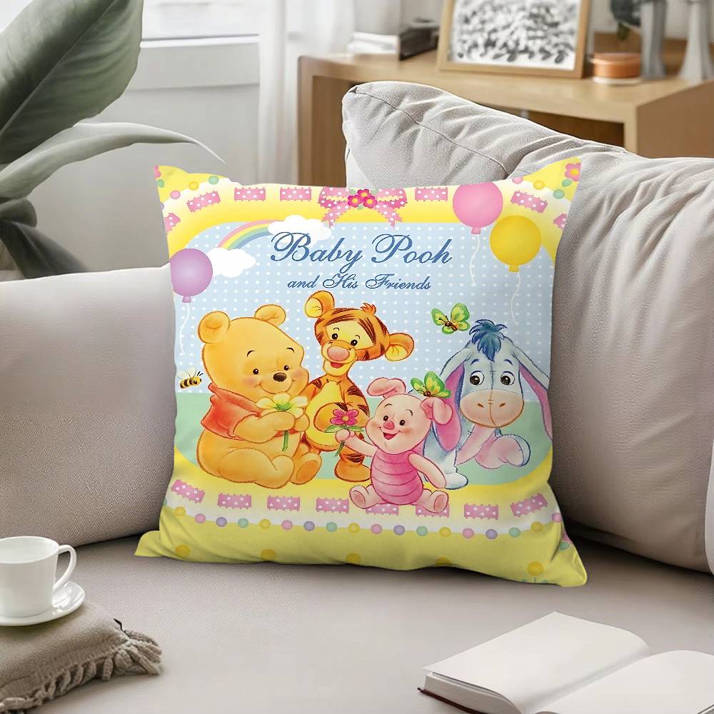 Cartoon E-Eeyore Pillow Case Pattern Printed Pillowcase For Living Room Sofa Cushion Cover & Bedroom Decor