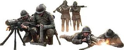 FTF Scale Polish Heavy Machine Gun Infantry Team Plastic Model Kit PF72120 1/72 CKMwz.30 (6-Piece Set) (Personnel)