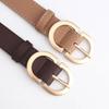Korean Style Women's Faux Leather Belt: Versatile, Trendy, Plain Body-Shaping Decorative Waistband for Outerwear